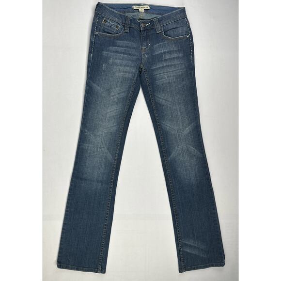 Forever 21 Jeans Womens Size 24 Skinny Distressed Stretch Denim Low Rise - Picture 1 of 11